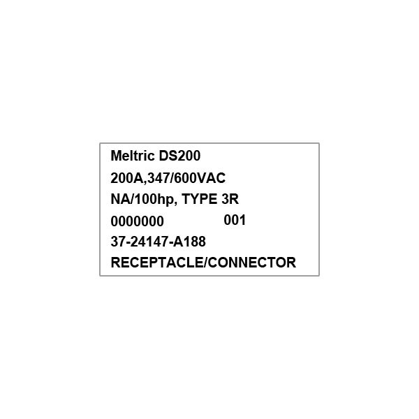 Meltric 37-24147-A188 RECEPTACLE STRAIGHT INSERTION - 37-24147-A188