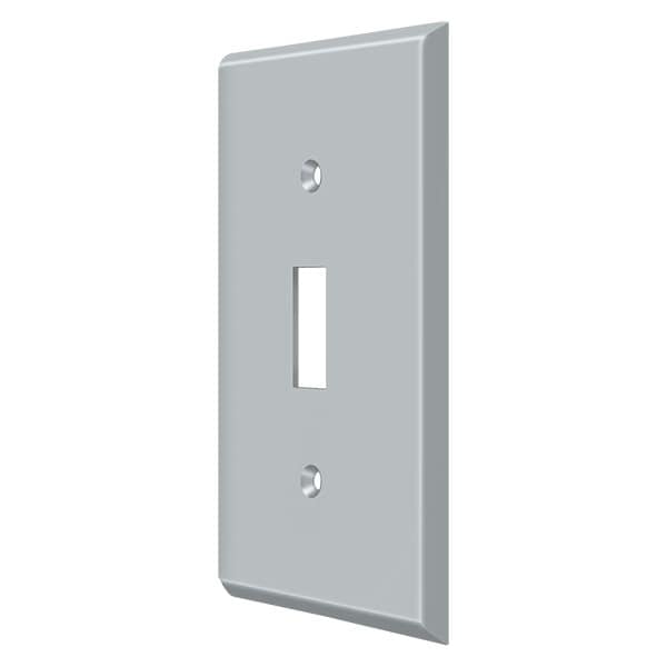 Deltana Single Switch Cutout Switch Plate, Number of Gangs: 1 Solid Brass, Brushed Chrome Finish - SWP4751U26D