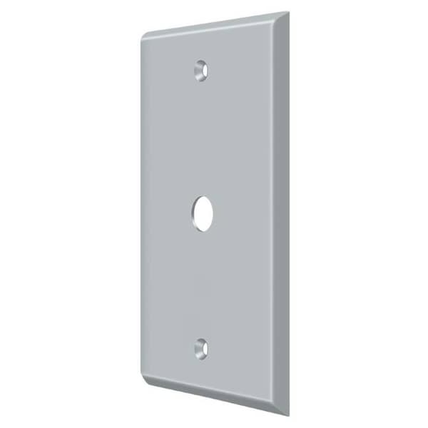 Deltana Cable Cover Switch Plate, Number of Gangs: 1 Solid Brass, Brushed Chrome Finish - CPC4764U26D