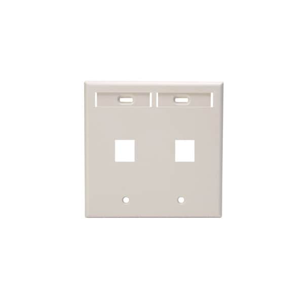 Leviton Number of Gangs: 2 High-Impact Plastic, Light Almond - 42080-2TP
