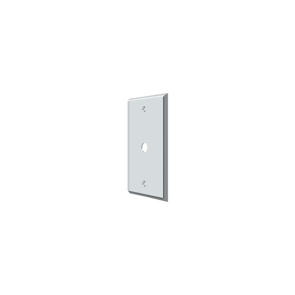 Deltana Cable Cover Switch Plate, Number of Gangs: 1 Solid Brass, Polished Chrome Plated Finish - CPC4764U26