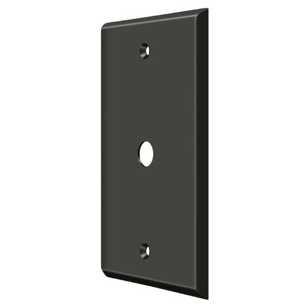 Deltana Cable Cover Switch Plate, Number of Gangs: 1 Solid Brass, Oil Rubbed Bronze Finish - CPC4764U10B