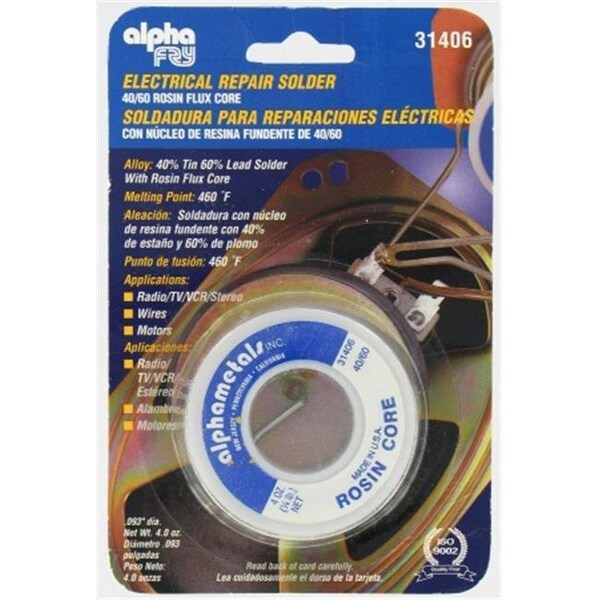 Fry Technologies Cookson Elect Fry Technologies Cookson Elect 40-60 Electrical Rosin Core Solder  AM31406 - AM31406