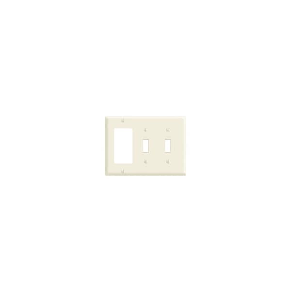 Leviton Wallplates 3 Gang 2 Tgle 1 Dec Wlplt Mid La - PJ226-T