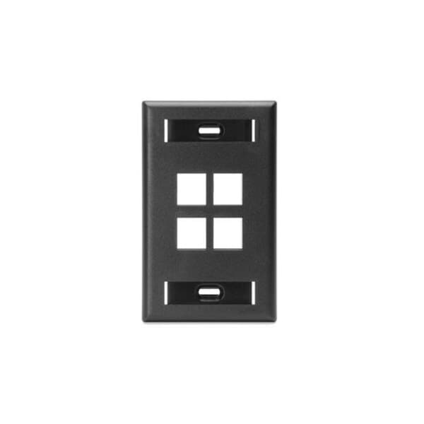Leviton Number of Gangs: 1 High-Impact Plastic, Black - 42080-4ES