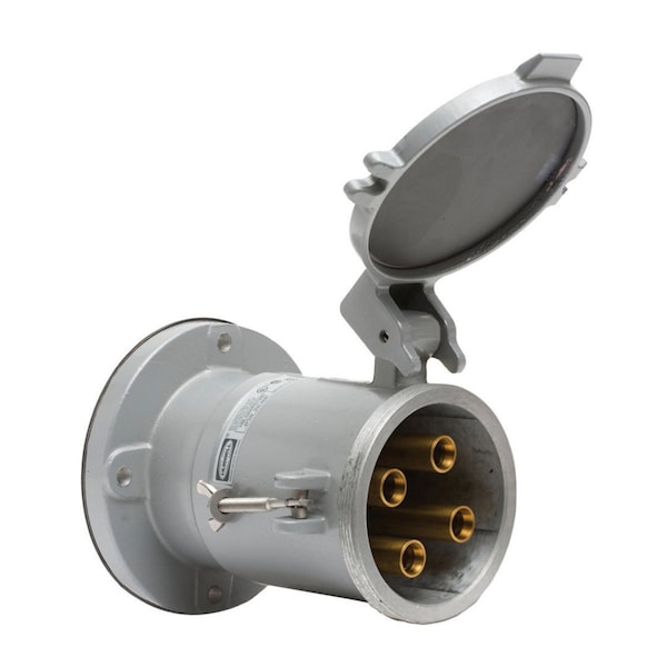 Hubbell Wiring Device-Kellems Heavy Duty Products, Insulgrip Pin and Sleeve Devices, Industrial Grade, Female, Receptacle, 200A 600V AC, 4- Pole 5-Wire Grounding and Black - HBL5200RS1WR