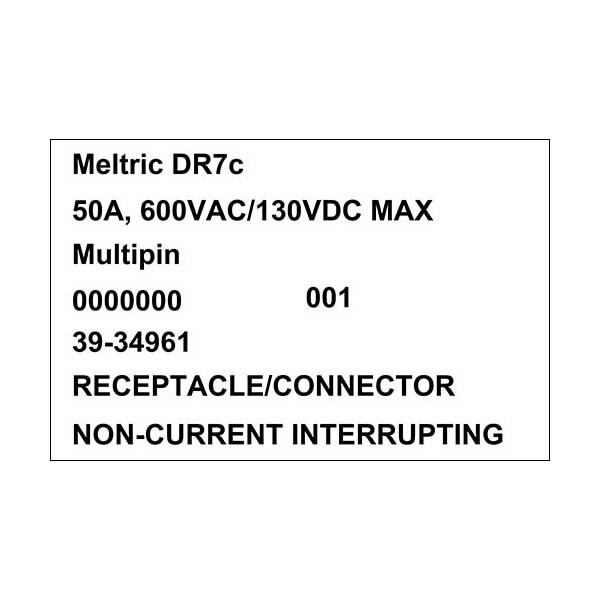 Meltric 39-34961 RECEPTACLE - 39-34961