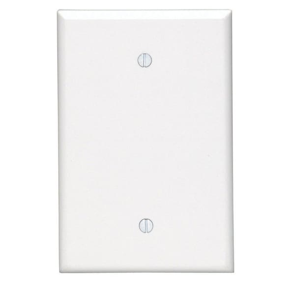 Leviton White 1 gang Thermoset Plastic Blank Wall Plate - 88114-000