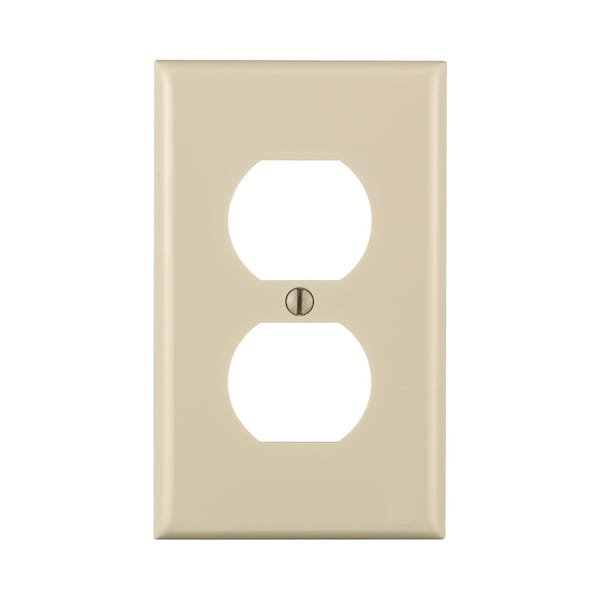 Leviton Light Almond 1 gang Thermoset Plastic Duplex Wall Plate - 80503-00T