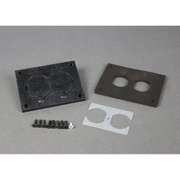 Wiremold Nonmetallic Duplex Cover Plate, Number of Gangs: 2 Non Metallic, Brown - 828PR-BRN