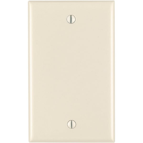 Leviton 1-Gang Standard Thermoset Blank Wall Plate, Light Almond - 000-78014