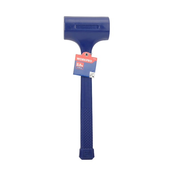 Prime-Line WORKPRO W045051 2-1/2 lb. Dead Blow Hammer, Molded PVC Case over Inner Steel Single Pack - W041051