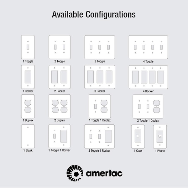 Amerelle Devon Light Almond 2 gang Stamped Steel Rocker Wall Plate - 935RRAL