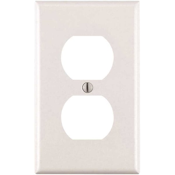Leviton 1-Gang White Duplex Outlet Wall Plate, 10PK - M24-88003-WMP