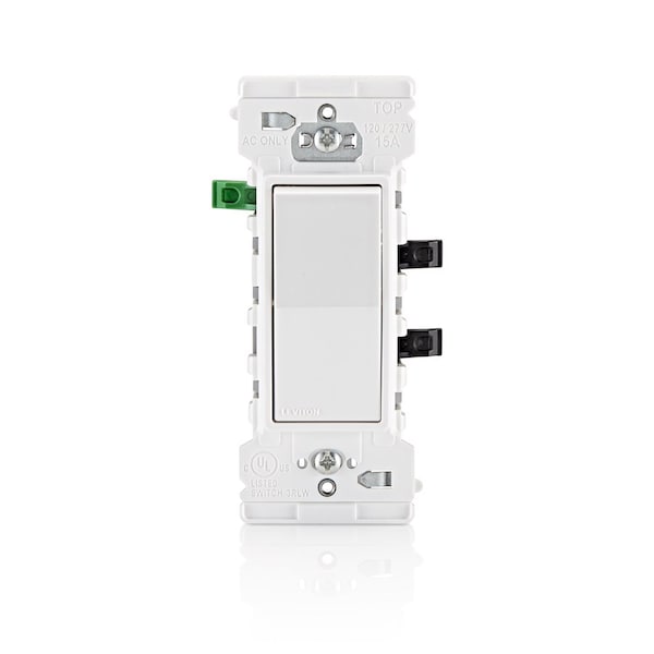 Leviton SWCH RCKR SNGPL 15A 10PK - E5601-0MW
