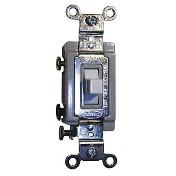 Hubbell Wall Swtch, 1-Pole, 120/277V, 20A, Wht, Toggl - HBL1385W