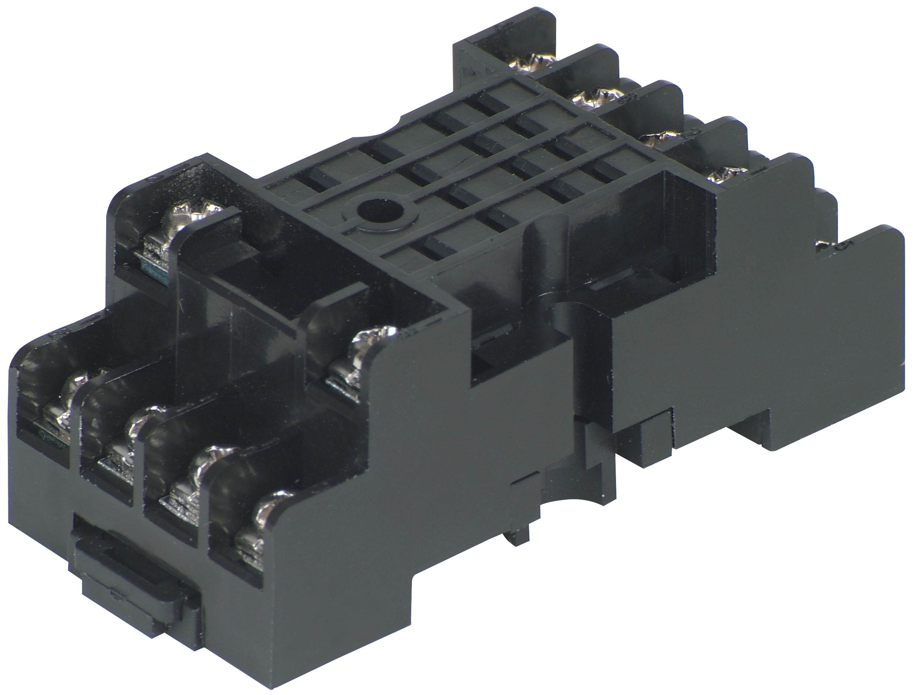 C3Controls Series 200-General Purpose Relay, 8 Blade, 6 Amps, Screw Clamp Terminals (Guarded) Socket For Square Base Relay - 200-SB0806O