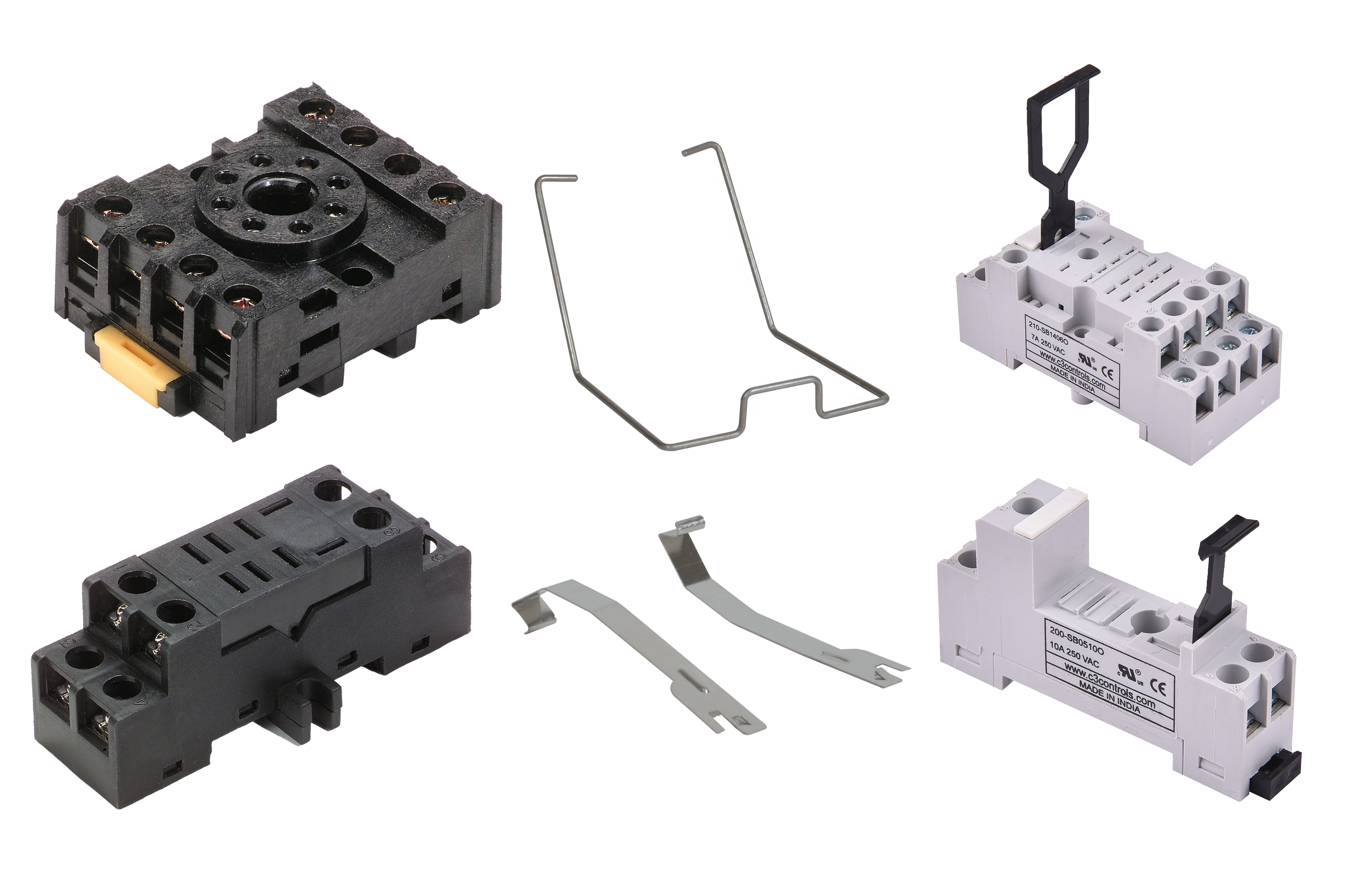 C3Controls Series 210-General Purpose Relay, 8 Pin, 10 Amps, Box Terminal Socket for Octal Base Relay - 210-SP0810B