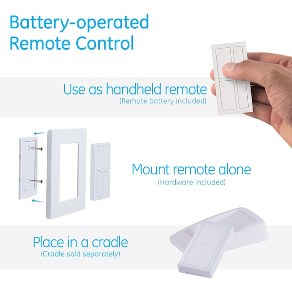 Ge GE mySelectSmart Lighting Control, WIreless Remote with Dimming, 1 Polarized Outlet, Indoor - 37781