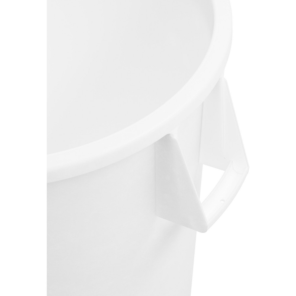 Carlisle Bronco™ 55 gal Round Trash Container, White - 84105502
