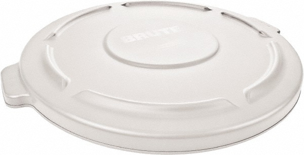 Rubbermaid Trash Can & Recycling Container Lid: Round, For 55 gal Trash Can - FG265400WHT