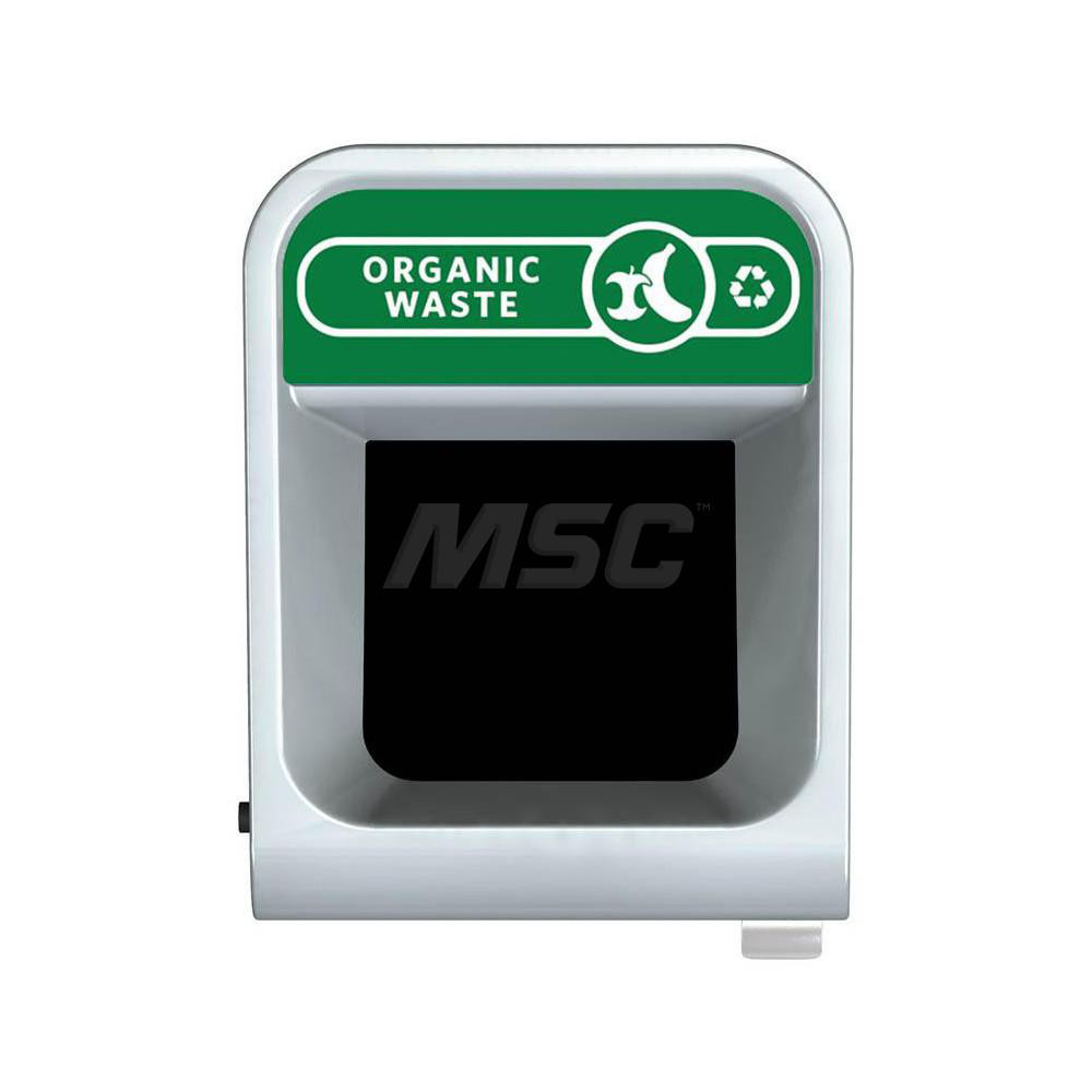 Rubbermaid Decorative Indoor Waste Receptacle: 45 gal, Rectangle, Gray - 1961683