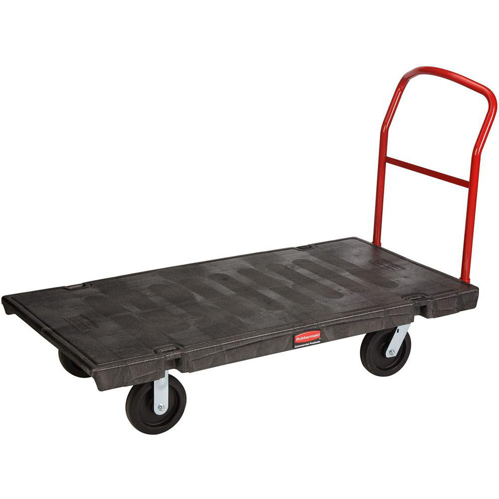 Rubbermaid Executive Series Janitorial & Housekeeping Cleaning Cart, Wheeled with Zippered Black Vinyl Bag, , 38.4" H x 21.8" W x 46" L, Black - 1861430