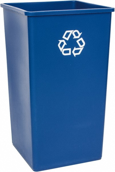 Rubbermaid Sustain Decorative Container, 23 Gallon Trash Can, Black/Green, Indoor - 2078992