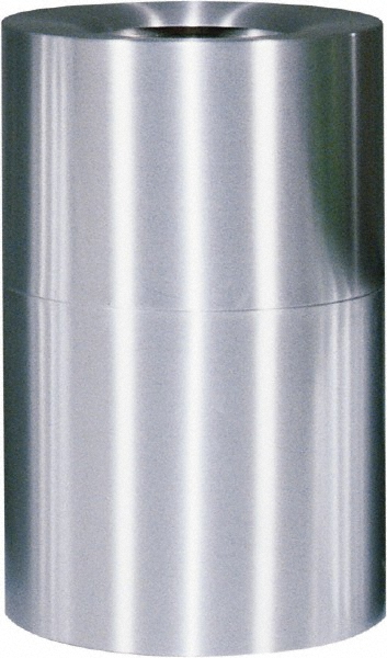 Rubbermaid Decorative Trash Can: 55 gal, Round, Gray - FGAOT62SAPL