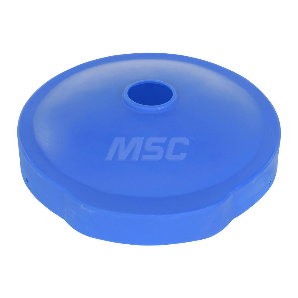 Vestil Trash Can & Recycling Container Lid: Round, For 3.5, 5 & 6 gal Trash Can - DC-P-55-CAN-UF-BU