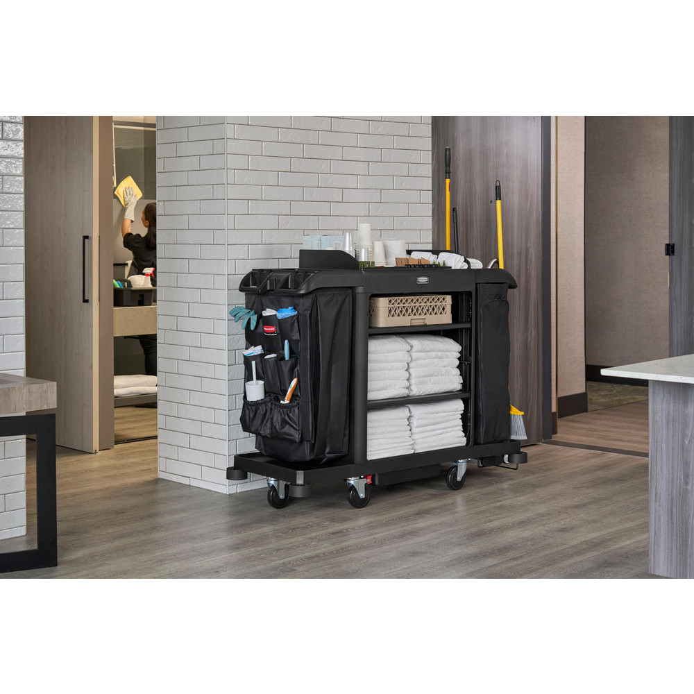 Rubbermaid Janitor Cart Accessories: Bumper Kit, Plastic, Rubber - 2202588