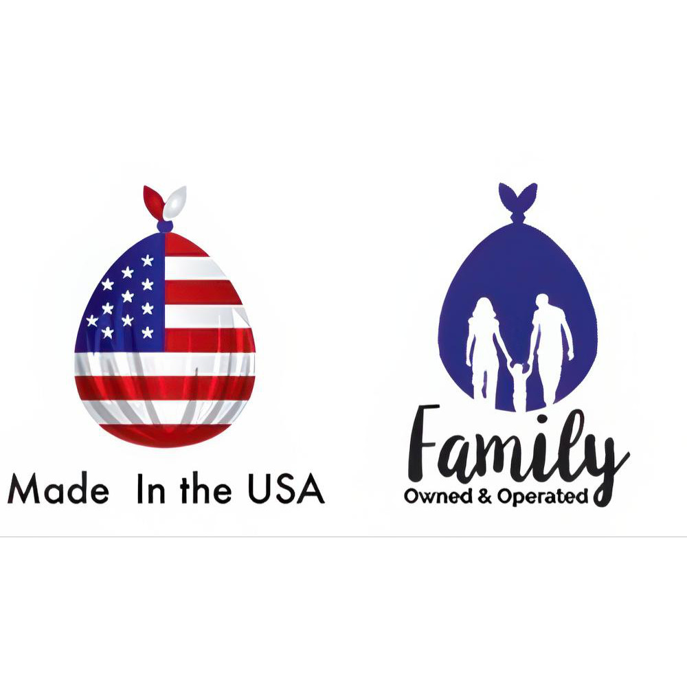 Made in USA Heavy Duty Trash Bags: 60 gal, 1.2 mil, Pack of 100 - RM3858XH