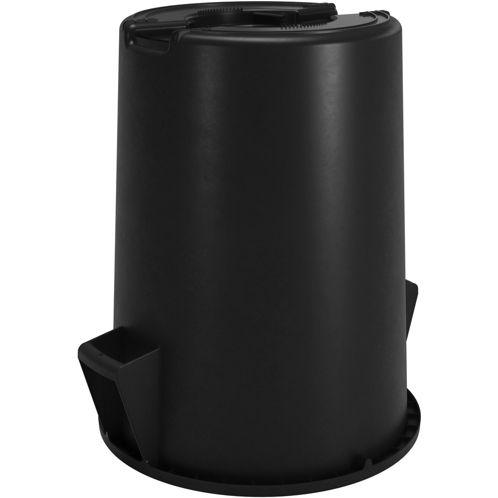 Carlisle Bronco™ 55 gal Round Trash Container, Black - 84105503