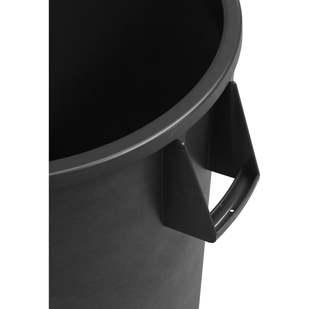 Carlisle Bronco™ 55 gal Round Trash Container, Black - 84105503