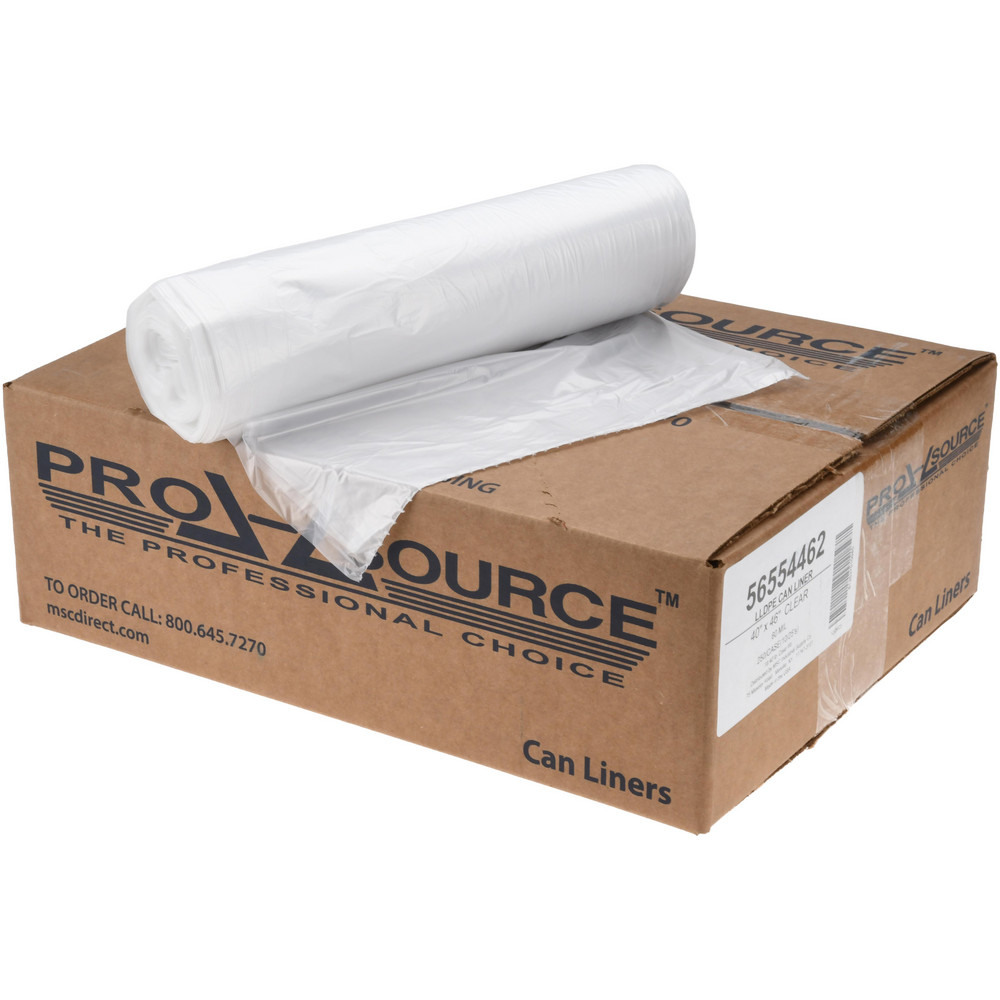 PRO-SOURCE Medium Duty Trash Bags: 45 gal, 0.6 mil, Pack of 250 - PSRB40466