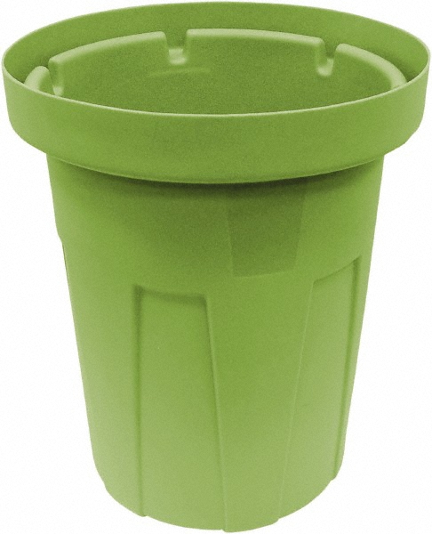 Cortech USA Trash Can: 20 gal, Round, Green - 20783FR