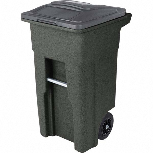 Toter Rollout Trash Can: 32 gal, Rectangle, Gray - ANA32-60594