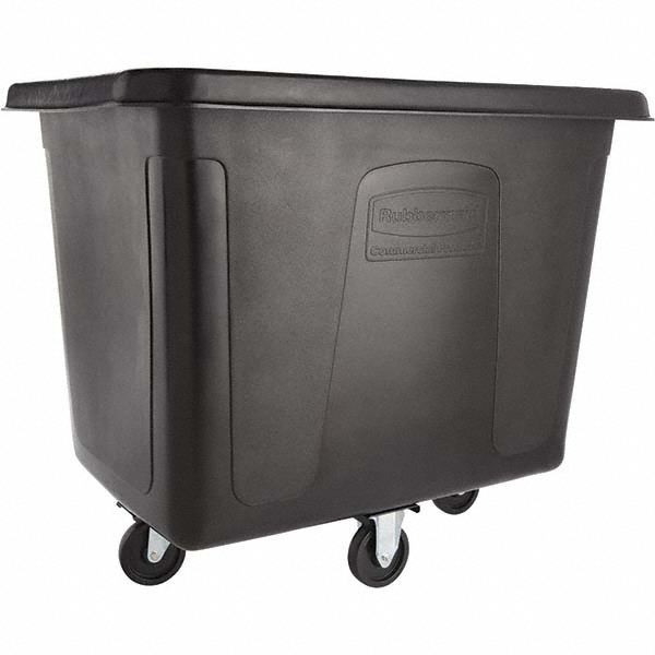 Rubbermaid SLIM JIM Plastic Rectangular Trash/Garbage Can/Bin with Venting Channels, 23 Gal, Beige - FG354060BEIG