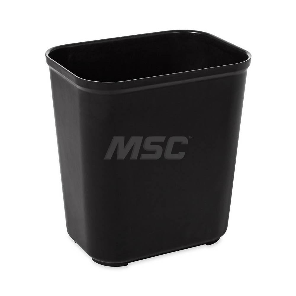 Rubbermaid Fire Resistant Wastebasket, 28 Qt, Black - FG254300BLA