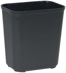 Rubbermaid Fire Resistant Wastebasket, 28 Qt, Black - FG254300BLA