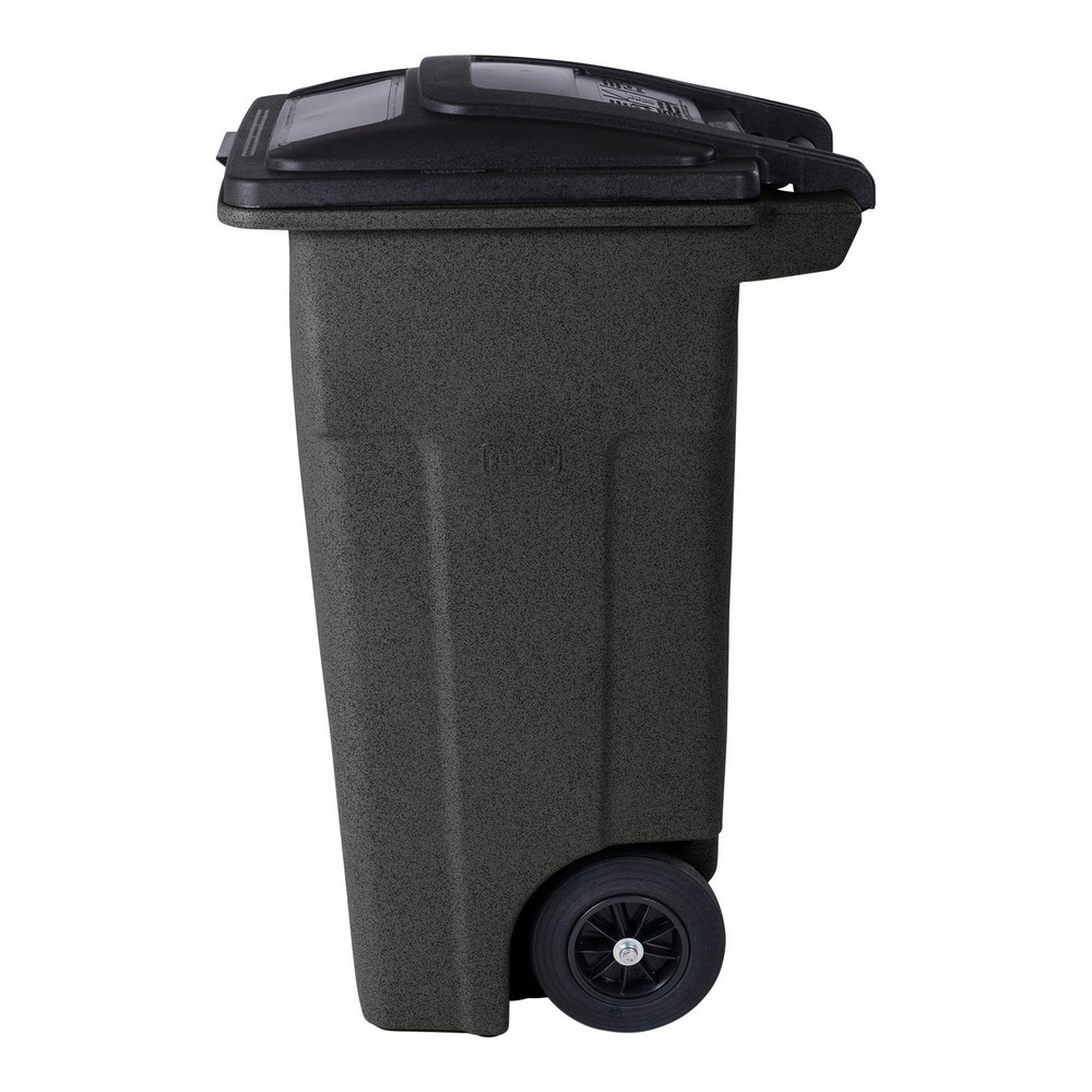 Toter Rollout Trash Can: 32 gal, Rectangle, Black - ANA32-10767