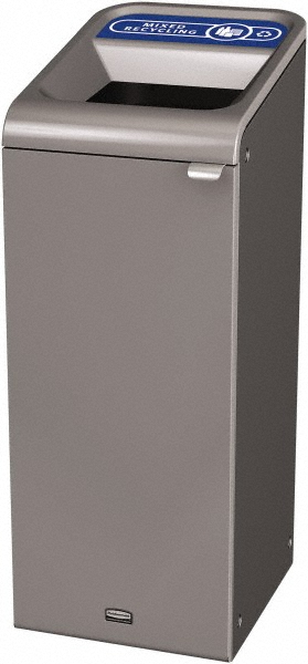 Rubbermaid Configure 1 Stream Mixed Recycling Trash Can, 23 Gal, Grey Stenni, Indoor - 1961622