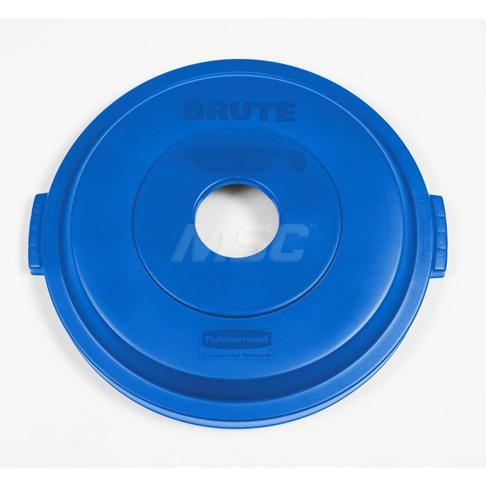 Rubbermaid Trash Can & Recycling Container Lid: Round, For 32 gal Recycle Container - 1788376