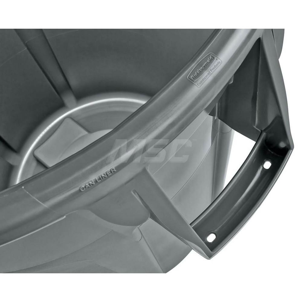 Rubbermaid Trash Can: 55 gal, Round, Yellow - FG265500YEL