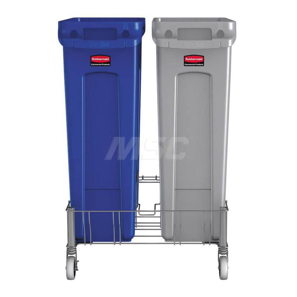 Rubbermaid Rectangle Stainless Steel Trash Can Dolly - 1956191