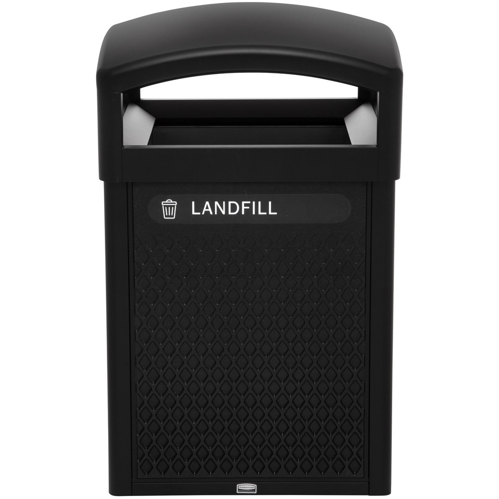 Rubbermaid Decorative Plastic Landfill Panels, Medium, Black, 20.72" × 0.5" × 27.95" - 2182671