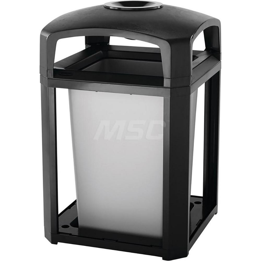 Rubbermaid Decorative Plastic Landfill Panels, Medium, Black, 20.72" × 0.5" × 27.95" - 2182671