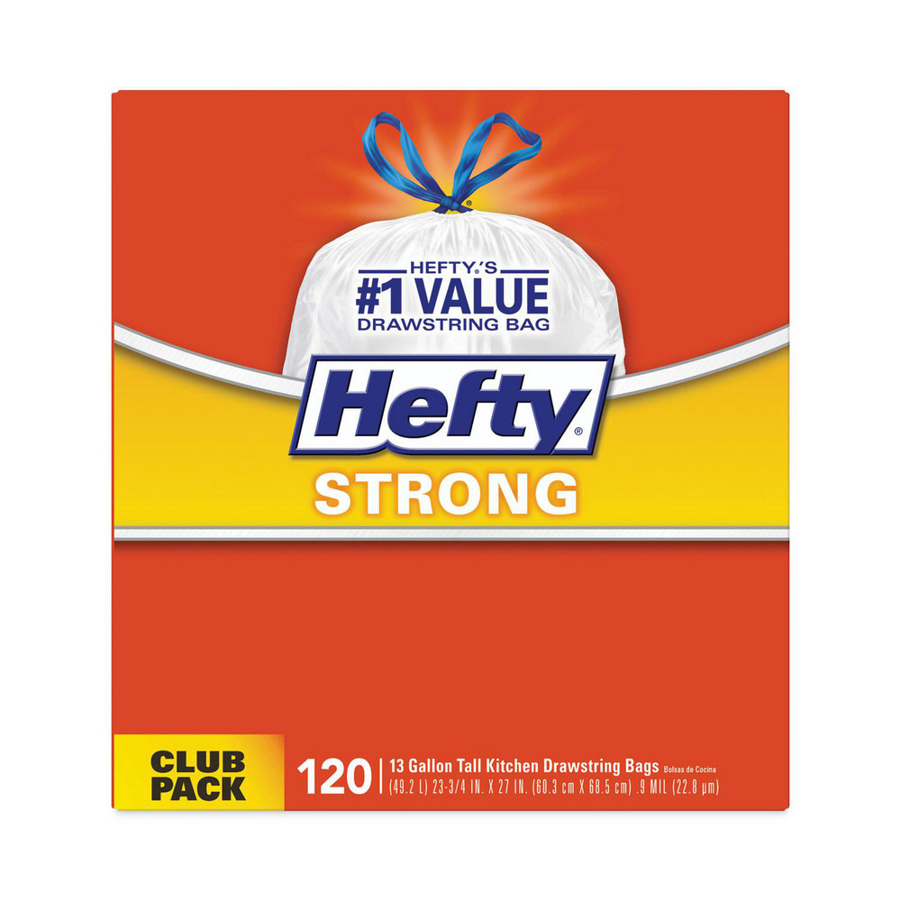 Glad Glad® ForceFlex Drawstring Trash Bags: 13 gal, 0.9 mil, Pack of 330 - CLO78563CT