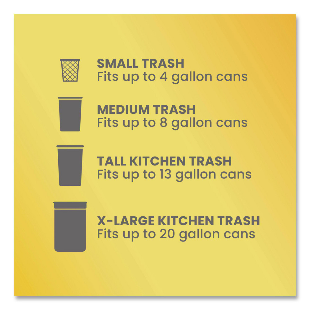Glad Glad® ForceFlex Drawstring Trash Bags: 13 gal, 0.9 mil, Pack of 330 - CLO78563CT