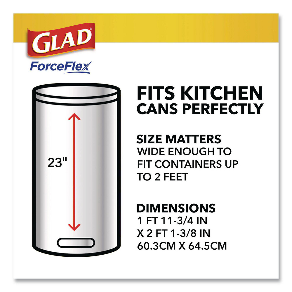 Glad Glad® ForceFlex Drawstring Trash Bags: 13 gal, 0.9 mil, Pack of 330 - CLO78563CT
